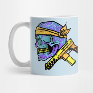 Tattooed skull with gun Mug